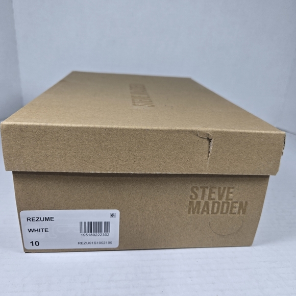 Steve Madden Rezume White and Silver Star Sneakers with Suede  Size Women's 10 - Picture 11 of 11